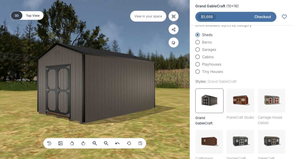 3d Shed builder website image